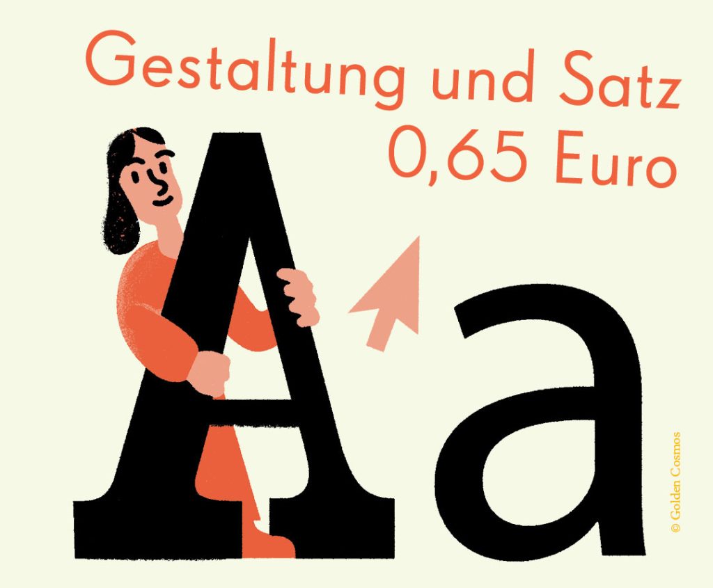 Gestaltung und Satz 0,65 €