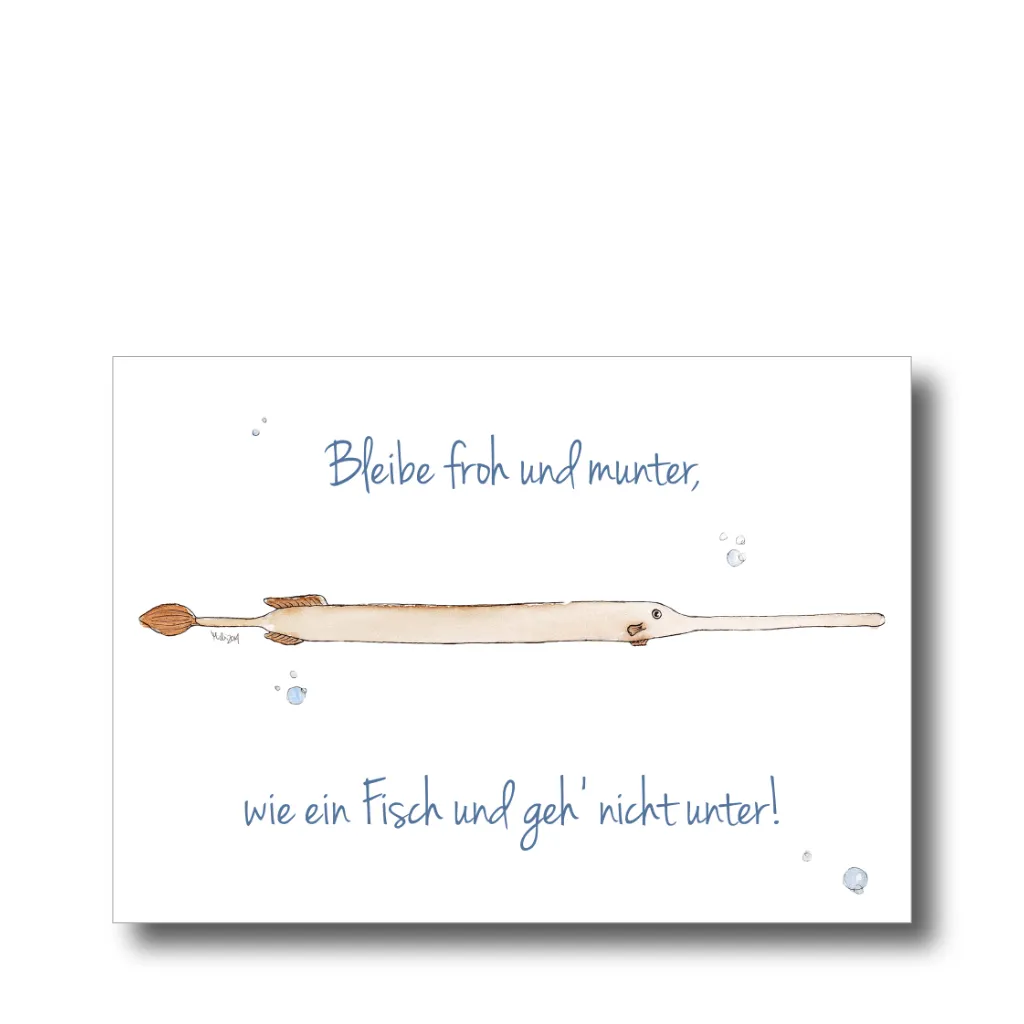 Postkarte „Flötenfisch“